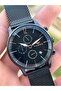 Black Straw Cord Inner Functions 30 Mt Waterproof Men's Wristwatch with Active Calendar ETM31039 - 2