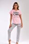 Short Sleeve Pajama Set Pink-441047 - 2
