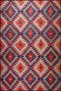 Pink Diamond Patterned Geometric Modern Decorative Carpet 4443