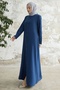 Sequential Stone Embroidered Ferace - Indigo - 4