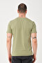Men's Khaki Crew Neck Slim Fit T-shirt - 6
