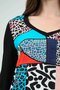 10825 MULTI FRONT PATTERNED TRUVAKAR ARM BLUZ - 4