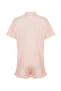 Somon Puantiyeli Fırfır Detaylı Şortlu Örme Pijama Takımı THMSS24PT00284 - 8