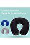 1pc U-shaped Travel Pillow Portable Inflatable Neck Cervical Spine Support Short Plush Cushion Of... - 2