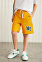 DARVELL-GRM24007 100% cotton printed boys shorts Yellow Shorts - 5