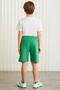 Darvell-grm24007 100% Cotton Printed Boys' Shorts Benetton Green Shorts - 5