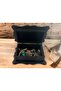 Wooden Black Patterned Jewelry Box / Wooden Organizer Box - 6