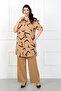 تونيك نسائي من القطن الفيسكوز منقوش بالمنك مقاس كبير