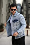 4-Pocket Men's Denim Jacket Blue - 3