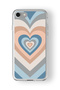 Iphone 7 And 8 Compatible Latte Heart Design Printed Transparent Case