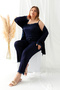 Large Size Pegasus Women's Pajamas Set with Lace Detail with Dressing Gown - Dowry Set - 6