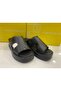 D24YT-2015 Women's Black Leather Slippers - 2