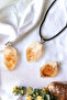 Citrine Raw Unprocessed Money Stone Real Natural Stone Necklace