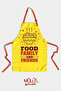 Suede Fabric Family Food Food Patterned Kitchen Apron, Cook Apron, Waiter Apron, Restaurant Apron - 3