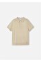 Boy's Polo Collar Short Sleeve T-Shirt Beige 3101 - 2