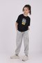 Yağtu Love peace printed girl's tracksuit set summer seasonal - 5