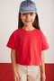 HEIDA-GRM24022- 100% cotton ornamental extravagant female child short-sleeve tshirt kids tshirt Red T-Shirt - 3