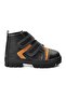 Black Camel Fur Inside Velcro Children's Boots