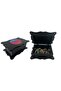 Wooden Black Patterned Jewelry Box / Wooden Organizer Box