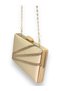 Nude Color Satin Gold Case Gold Stone Evening Bag Evening Bag Wedding Engagement Portfolio - 5