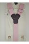 Adjustable 1-9 Years Fuchsia Children's Trouser Suspenders and Bow Tie Set - 2