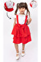 Red Crepe Slopet Dress Set