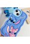 iPhone 15 (6.1 Inch) Compatible Cute Stitch Pattern Soft Dough Silicone Luxury Case Cover - 6