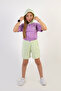 Girl's Hooded Top and Bottom Set with Shorts