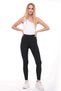 Women's High Waist Hip Recovery Diving Fabric Sports Leggings - 4