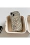 iPhone 14 Compatible Premium Design Silver Heart Silicone Case - 7