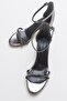 Heeled Large Size Rhinestone Single Band Evening Dress Shoes - 2