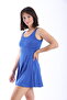 Women's Plain Dress Swimsuit with Shorts Cobalt Blue 38-52 - 2