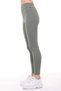 Women's Khaki High Waist, Gathering Leggings - 7