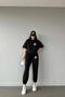 Copy - Panda Printed Tracksuit and T-Shirt Set - Crew Neck Jogger T-Shirt