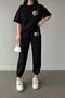 Copy - Panda Printed Tracksuit and T-Shirt Set - Crew Neck Jogger T-Shirt - 3