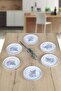 6 Pieces 21 cm Blue Magic Lavender Cake Plate - 2