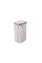 Ef050-51 Marble White Patterned Rectangular Metal Storage Container 8x10 Cm