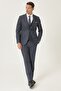 Men's Navy Blue-black Slim Fit Slim Fit Nano Suit with Waterproof Vest - 5