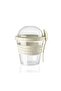 Yogurt Container with Spoon and Fruit Compartment, White Color - 2