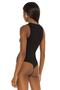 Women's Black Silk Jersey Bodysuit - 4