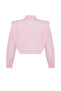 Pink Sleeve Padded Stone Crop Woven Shirt TWOSS24GO00041 - 8