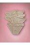 Women's Bikini Panties 6-Pack Comfortable Cut 100% Cotton Cream Size L - 3
