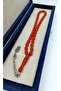 Orange Barley Cut Alpaca Tassel Amber Rosary - 4