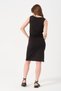 Women's Black Short Gather Detailed Sleeveless Dress - 3