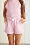 Lainey-grm24041 100% Cotton 3 Thread Printed Girls' Shorts Pink Shorts - 2