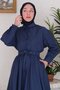 تنورة بالون زرقاء داكنة - 5