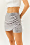 Women's Sequin Embroidered Capped Shorts Skirt 2428-THL