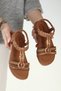 Gj Casoria Massage Sole Stone Detailed Women's Sandals