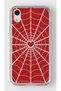 حافظة شفافة مطبوعة بتصميم شبكة العنكبوت على شكل قلب متوافقة مع هاتف Iphone Xr