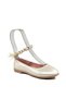 Girl's Ballerina Flats with Orthopedic Insole and Bow Detail on the Back and Pearls